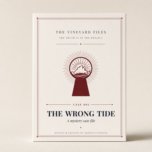 The Wrong Tide case file — documents, witness statements and photographs spread on a table